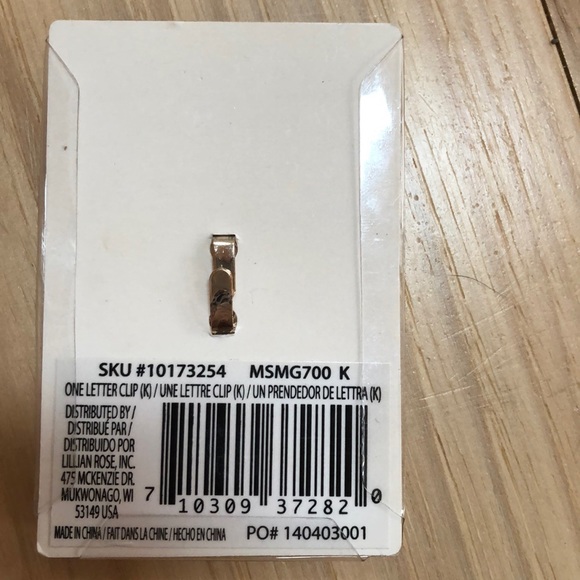 Gemstone letter K clip and pin! - Picture 6 of 7